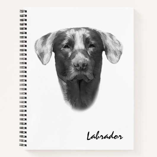 Labrador Dog elegant Notizblock (Vorderseite)