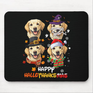 Labrador Dog Hallothanksmas Halloween-Erntedank Mousepad