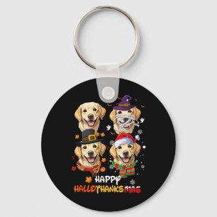 Labrador Dog Hallothanksmas Halloween-Erntedank Schlüsselanhänger