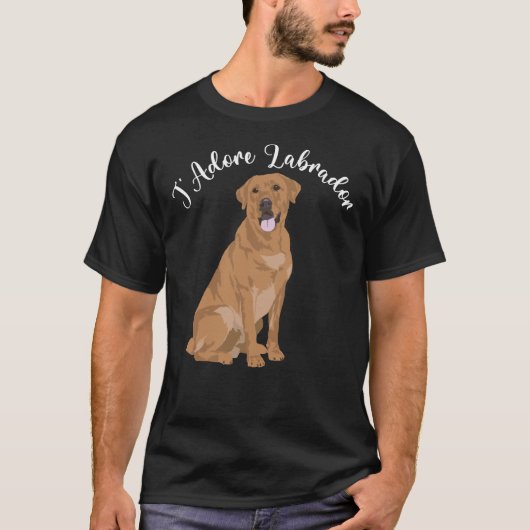 Labrador Dog J Adore Labrador T-Shirt (Vorderseite)