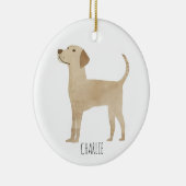 Labrador Dog Keramik Ornament (Rechts)