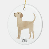 Labrador Dog Keramik Ornament (Links)