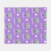 Labrador Dog, Lavender Individuelle Name Fleecedecke (Vorderseite (Horizontal))