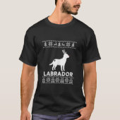 Labrador Dog Lover Christmas Reindeer Ugly Christm T-Shirt (Vorderseite)