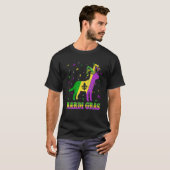 Labrador Dog Mardi Gras Carnival Jester Beads T-Shirt (Vorne ganz)