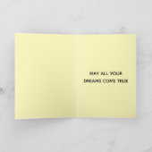 Labrador Dog | Orange & Red Birthday geklappt Karte (Innenseite)