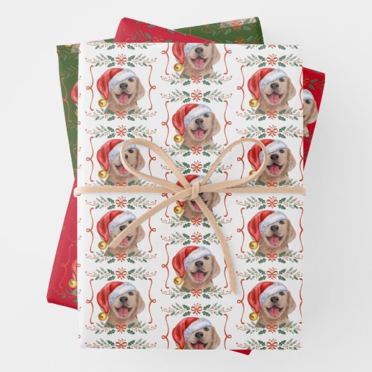 Labrador Dog Pattern Weihnachten Geschenkpapier Set (Beispiel)