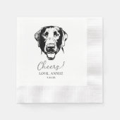 Labrador Dog Personalisiert Cheers Napkins Serviette (Vorderseite)