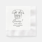 Labrador Dog Personalisiert Cheers Napkins Serviette (Vorderseite)