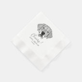 Labrador Dog Personalisiert Cheers Napkins Serviette (Ecke)