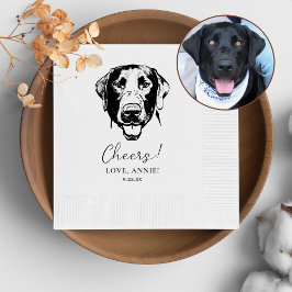 Labrador Dog Personalisiert Cheers Napkins Serviette