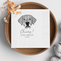 Labrador Dog Personalisiert Cheers Napkins