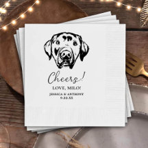 Labrador Dog Personalisiert Cheers Napkins
