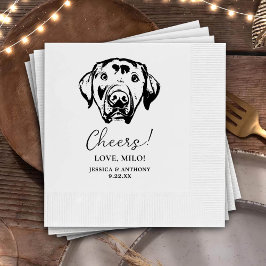 Labrador Dog Personalisiert Cheers Napkins Serviette
