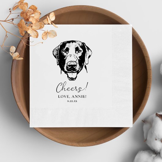 Labrador Dog Personalisiert Cheers Napkins Serviette