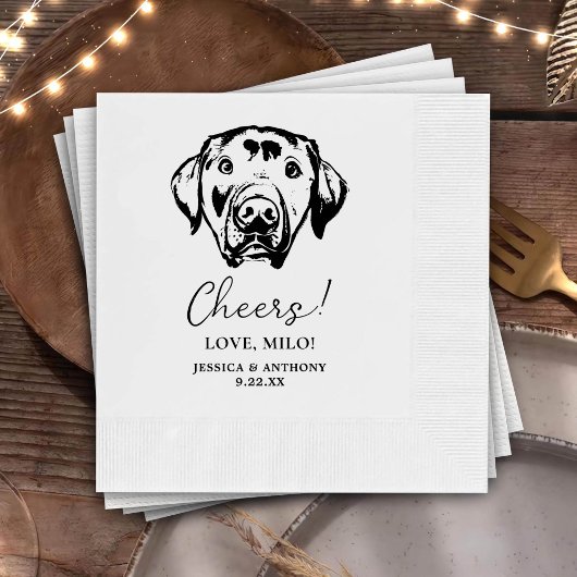 Labrador Dog Personalisiert Cheers Napkins Serviette