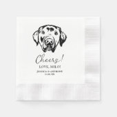 Labrador Dog Personalisiert Cheers Napkins Serviette (Vorderseite)
