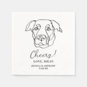 Labrador Dog Personalisiert Cheers Napkins Serviette (Vorderseite)