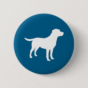 Labrador Dog Puppy Baby Dusche Silhouette Button