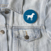 Labrador Dog Puppy Baby Dusche Silhouette Button (Beispiel)