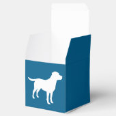 Labrador Dog Puppy Baby Dusche Silhouette Geschenkschachtel (Geöffnet)