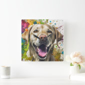 Labrador Dog Quadratische Wanduhr (Zuhause)