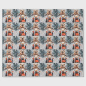 Labrador Dog Riding Motorrad Weihnachten Geschenkpapier (Flach)