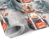 Labrador Dog Riding Motorrad Weihnachten Geschenkpapier (Rolleneckpunkt)