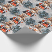 Labrador Dog Riding Motorrad Weihnachten Geschenkpapier (Ecke)