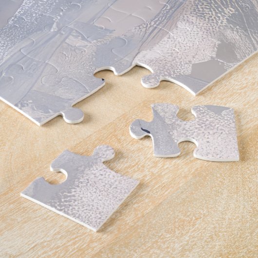 Labrador Dog Riding Motorrad Weihnachten Puzzle (Seite)