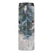 Labrador Dog Riding Motorrad Weihnachten Thermosbecher (Rückseite)