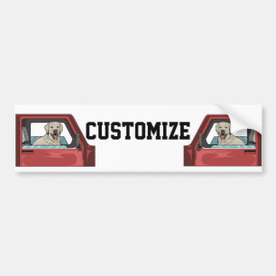 Labrador Dog Riding Shotgun Thunder_Cove Autoaufkleber