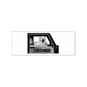 Labrador Dog Riding Shotgun Thunder_Cove Gummistempel (Stempel)