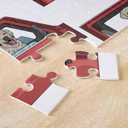 Labrador Dog Riding Shotgun Thunder_Cove Puzzle (Seite)