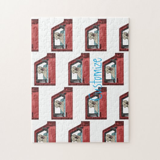 Labrador Dog Riding Shotgun Thunder_Cove Puzzle (Vertikal)