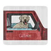 Labrador Dog Riding Shotgun Thunder_Cove Schneidebrett (Vorderseite)
