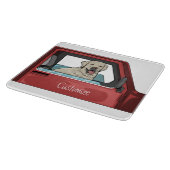 Labrador Dog Riding Shotgun Thunder_Cove Schneidebrett (Ecke)