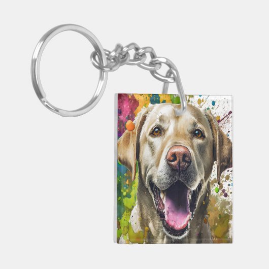 Labrador Dog Schlüsselanhänger (Vorderseite links)