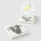 Labrador Dog stylish Steinuntersetzer (Seitenansicht)