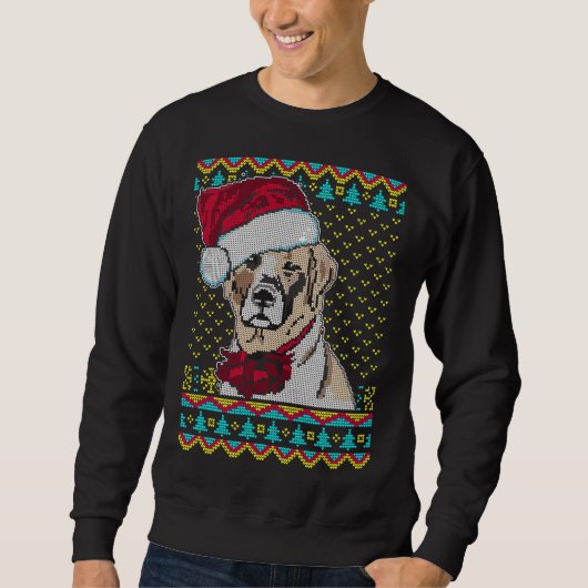 Labrador Dog Ugly Christmas Sweater Sweatshirt (Vorderseite)