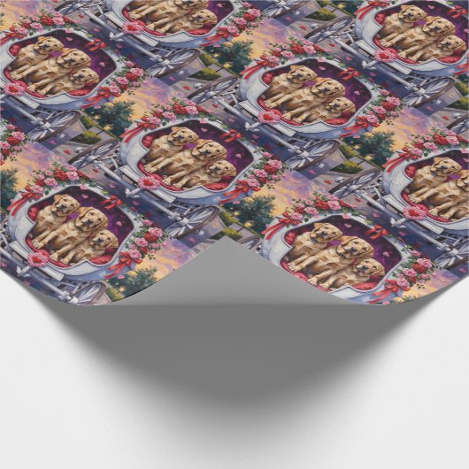 Labrador Dog Valentine's Day  Geschenkpapier (Ecke)
