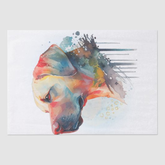 Labrador Dog Watercolor Seidenpapier (Vorderseite)