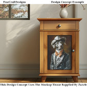 Labrador Dog Wild West Style Outfit CF4 Decoupage Seidenpapier
