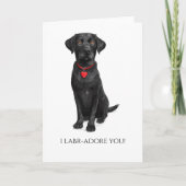 Labrador Dog With Love Heart Adore You Karte (Vorderseite)