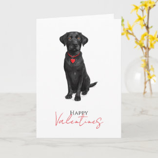  Labrador Dog With Love Heart Valentines Karte