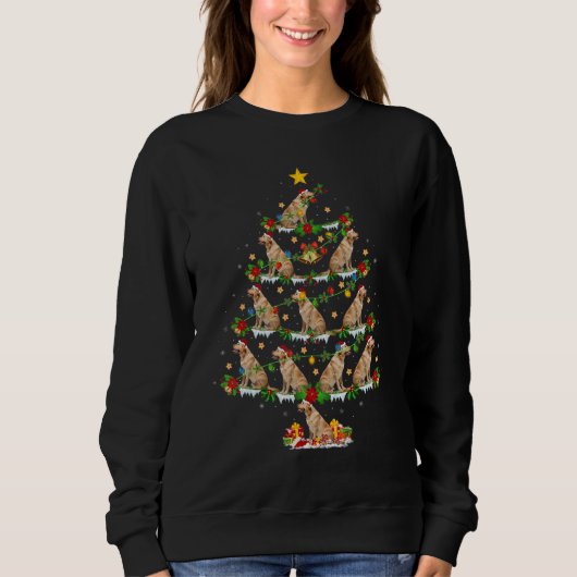 Labrador Dog Xmas Lights Labrador Christmas Tree Sweatshirt (Vorderseite)