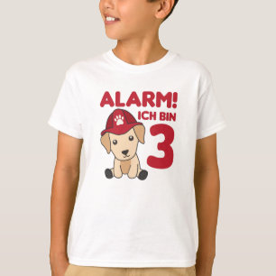Labrador Drei-Jahres-Feuerwehr T-Shirt