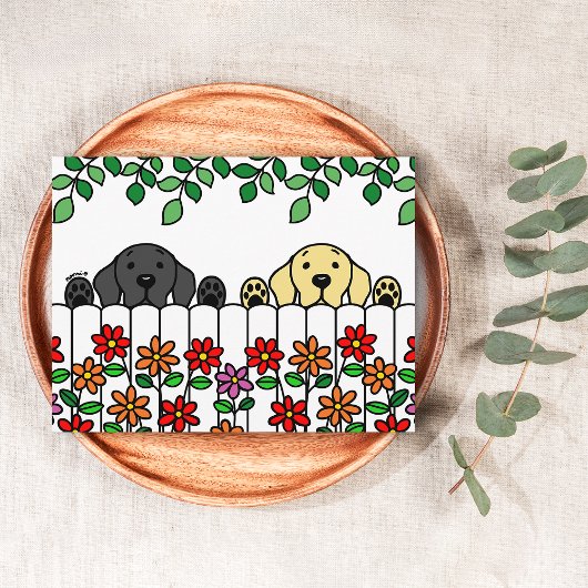 Labrador Duo beobachtet Postkarte