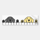 Labrador Duo beobachtet Sie Autoaufkleber (Vorne)