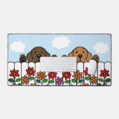 Labrador Duo Watching Schreibtischunterlage (Tastatur & Maus)